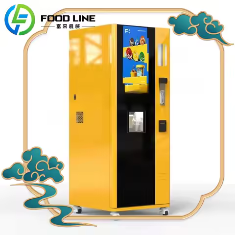 Freshly Ground Coffee Vending Machine with Five Bucket Drop Cups Newest Technology Commercial Bean To Cup Awish Supply