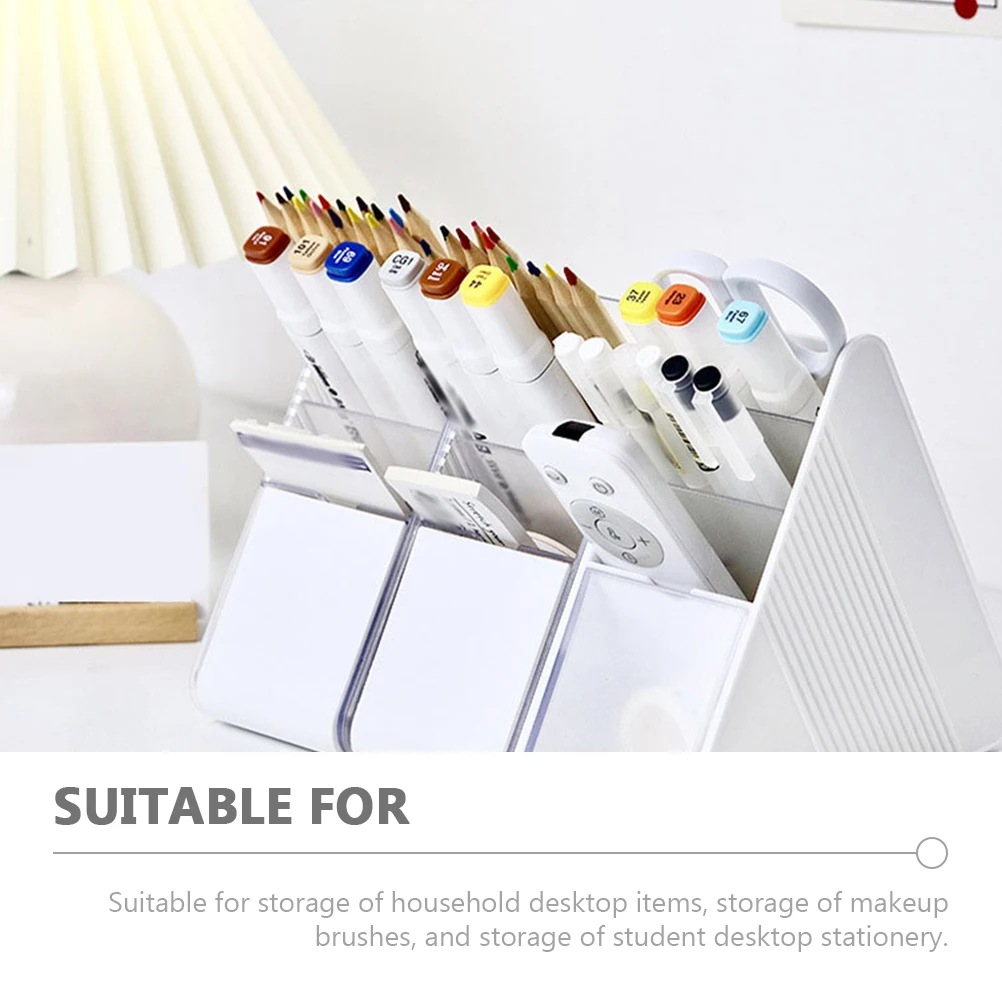 3 طبقة حامل قلم قوي مكتب قلم رصاص منظم فرشاة للمكياج حامل صندوق تخزين مكتبي منظم مستلزمات المكتب