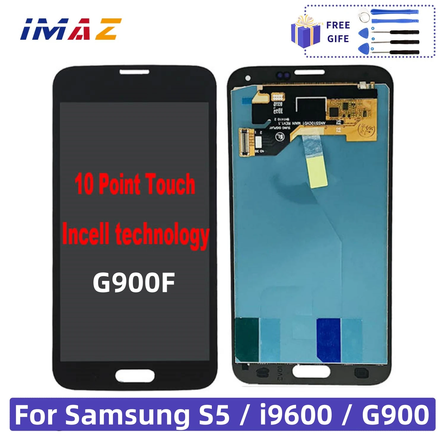 IMAZ 2ND OLED For Samsung S5 G900F LCD Display Screen Touch Digitizer Assembly Compatible for Samsung G900 G900A G900T G900I LCD