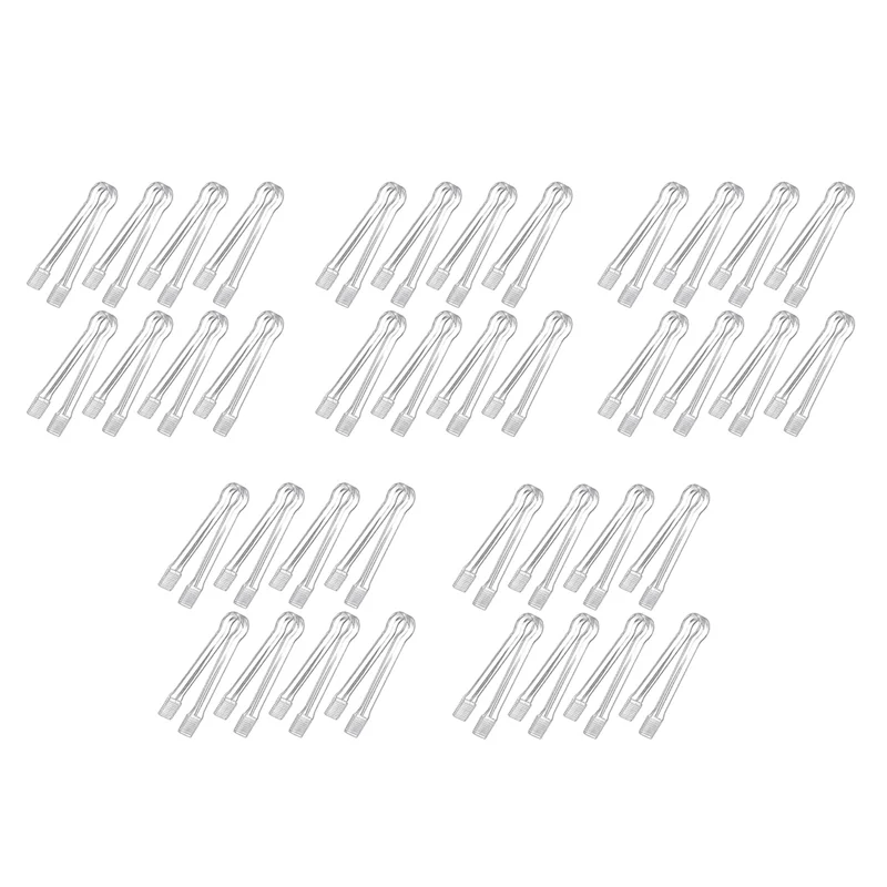 

ABXF-40 Pcs Plastic Buffet Serving Tongs Mini Serving Utensil Tongs Appetizers Tongs Clear Kitchen Tongs 6.3 Inch Small Ice