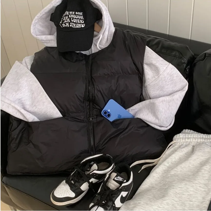 Faionable Chaleco de mujer en capas retro Jaet Otoño Invierno Corte recto Largo Sve Cierre de un solo botón Color Coreano...