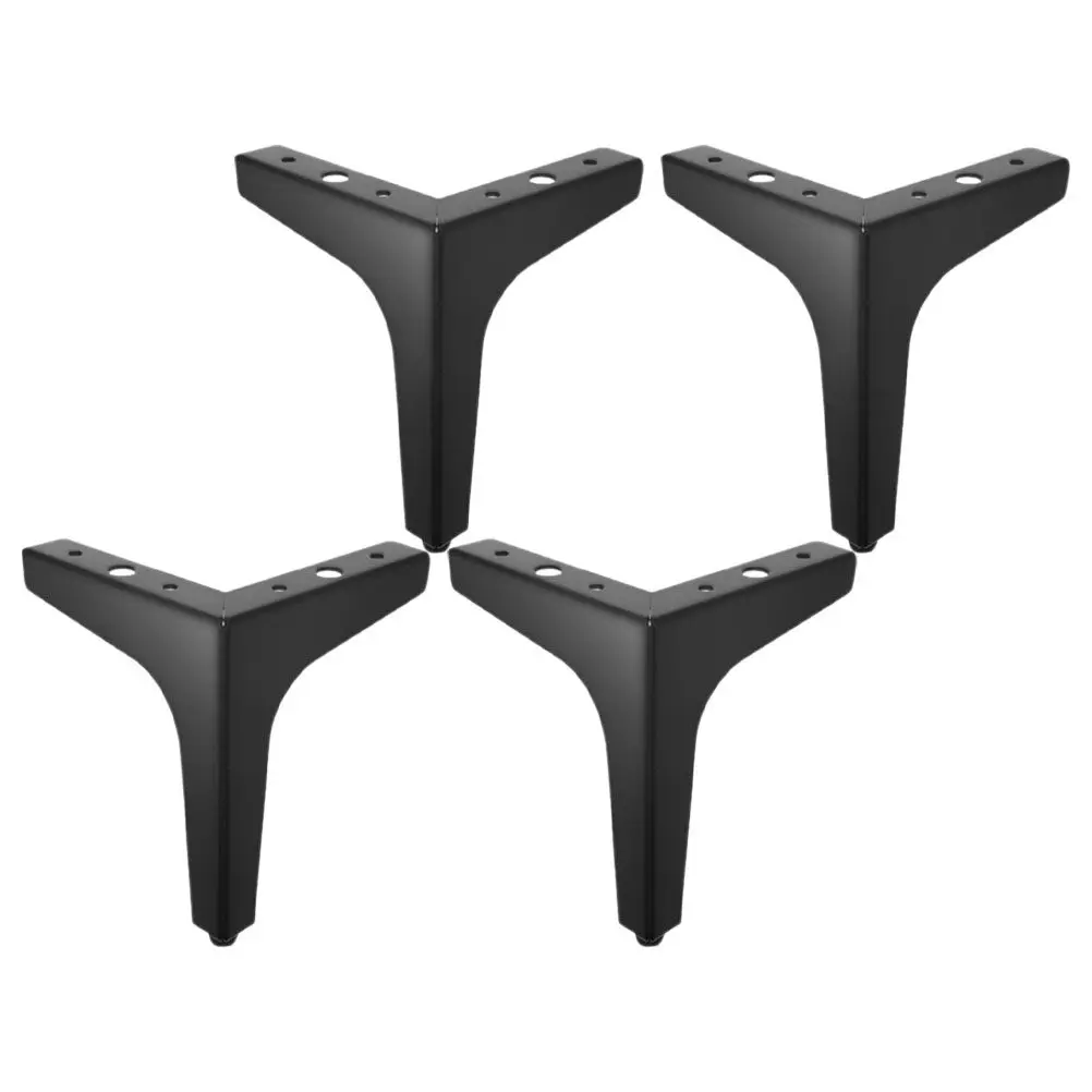 4Pcs Triangle Metal Furniture Legs Iron Material Lightweight High Durability Replacement Feet for Coffee Table Stool Dresser