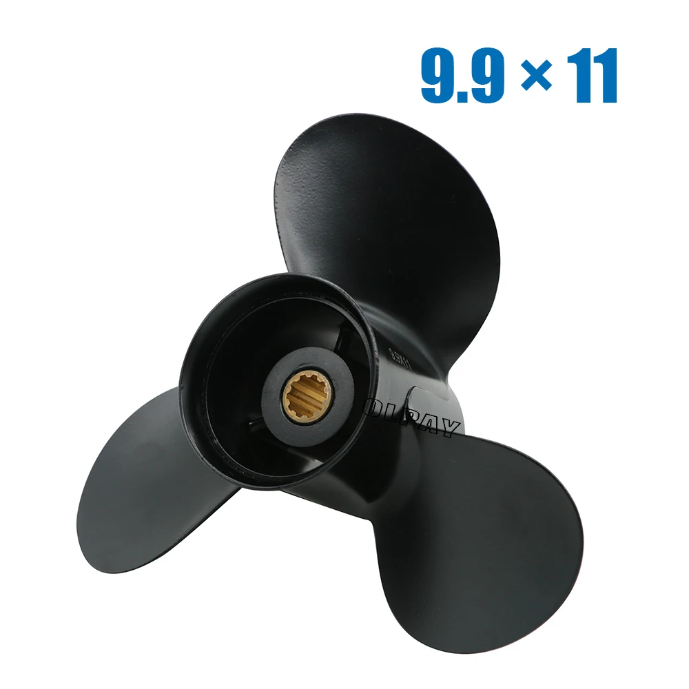 

9.9x11 Propeller For Tohatsu Mercury Nissan 25HP 28HP 30HP Outboard Motor Aluminum Alloy Propeller 10 Spline 3R0B645230