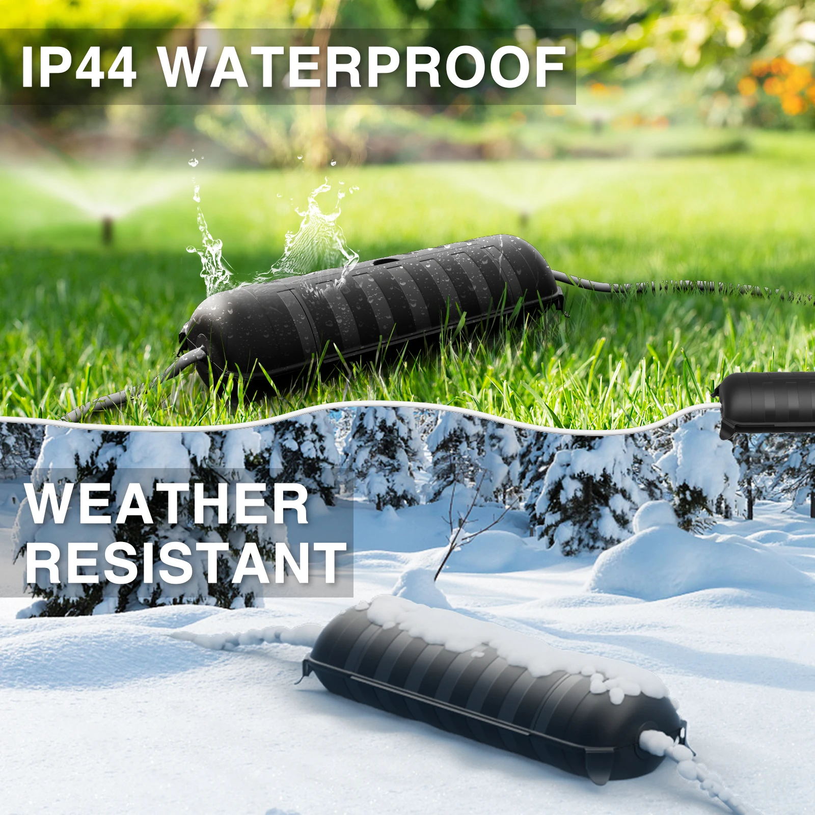 

Защитный водонепроницаемый и всепогодный электрический соединительный короб для наружного удлинительного кабеля, для использования в помещении и праздничного декора