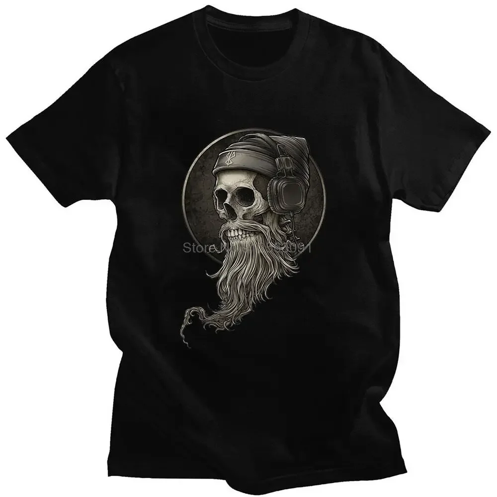 Vintage Winya No. 99 Skull Beard T Shirt Men Short Sleeves Cotton T-shirt Horror Gothic Head Tshirt Designer Classic Tees Tops