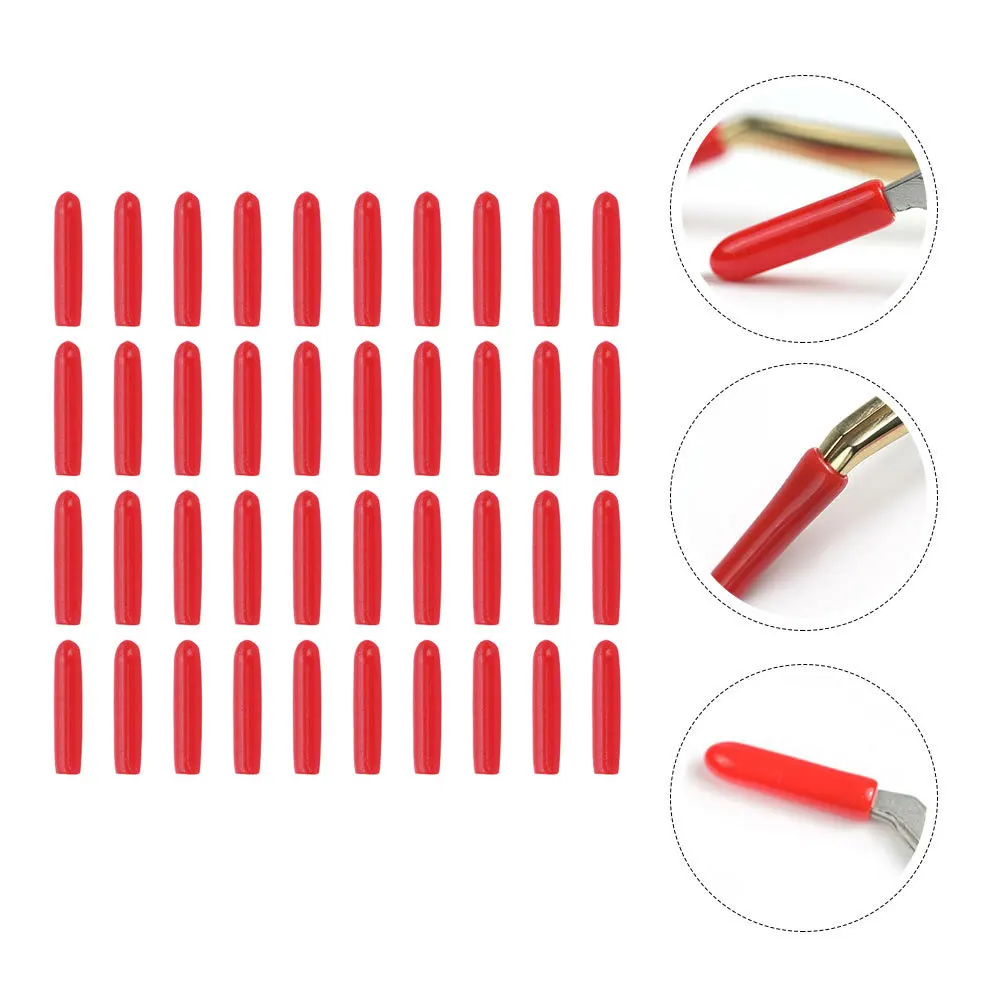 120pcs Tweezers Silicone Cover Non-Slip Eyelash Tools Protective Caps For Grafting Durable Covers Accessory Knit Stoppers