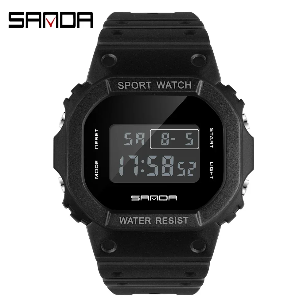 SANDA 293  Waterproof Watch Fashion Brand Ladies Watches For Women Sport Digital Wristwatches Female Clock LED Display 50m