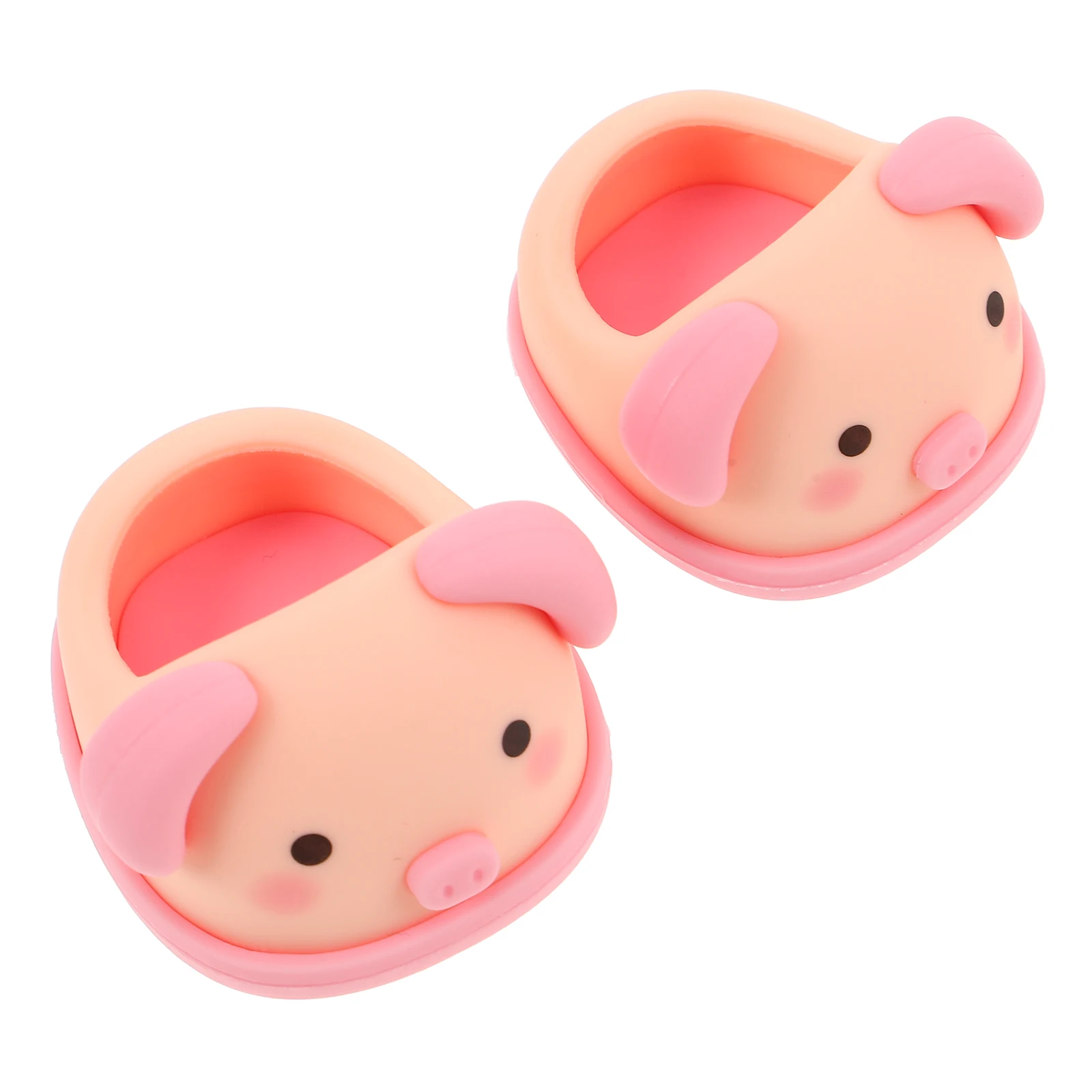 1 par de zapatos en miniatura: adorables accesorios de vestir para calzado, decoración de zapatos con animales de dibujos animados encantadores, Ideal para juego de rol