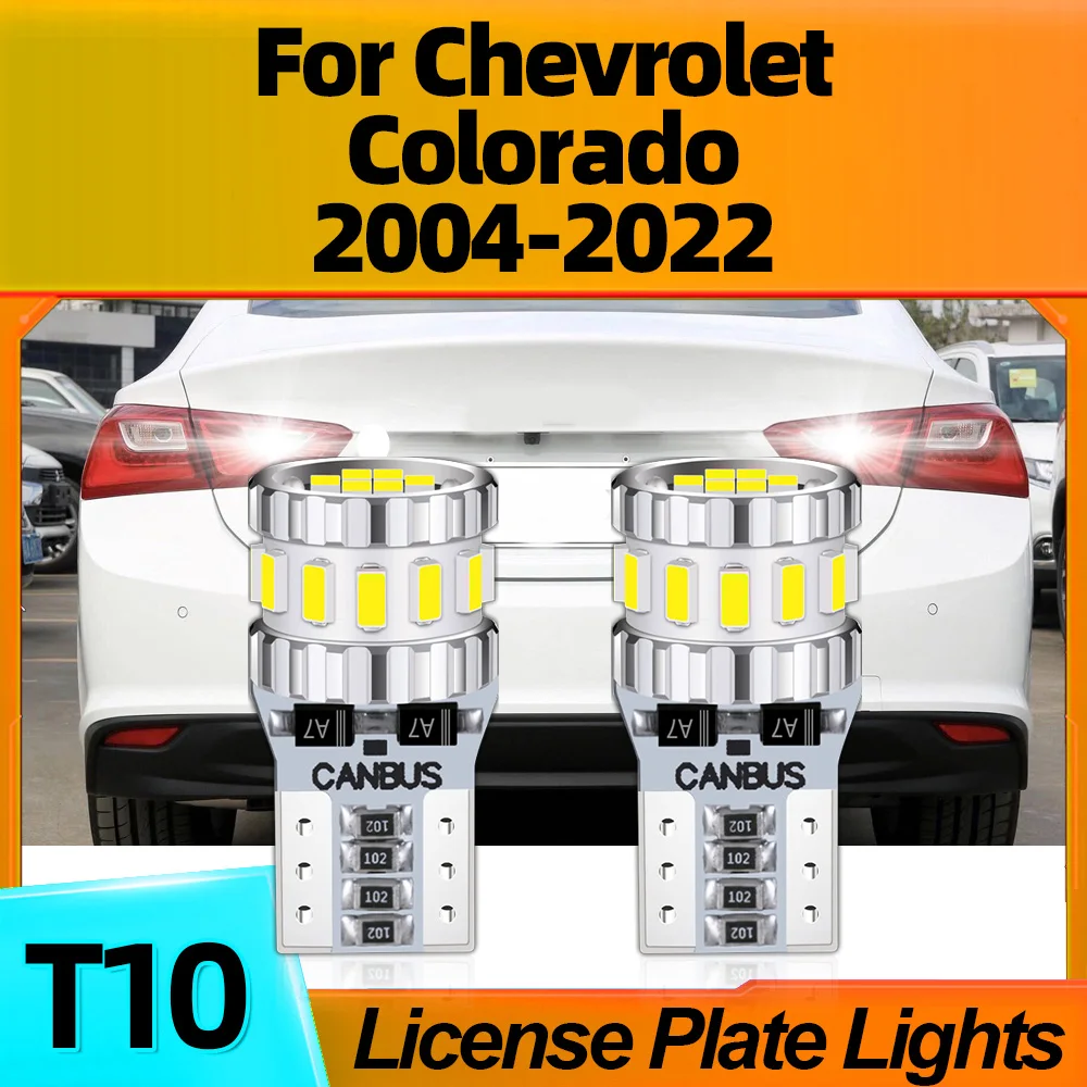 

2Pcs W5W T10 LED Canbus No Error License Plate Light For Chevrolet Colorado 2004 2005 2006 2007 2008 2009 2010 2011 2012 13-2022