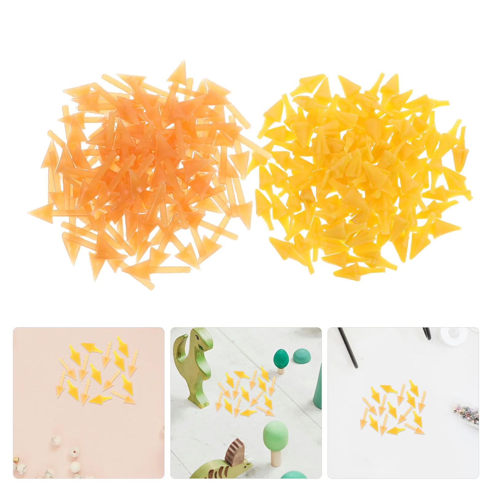

200Pcs Mini Chick Beak Animal Bird Mouth Accessories DIY Crafting Realistic Plastic Bird Beak Parts for Handmade Decorations