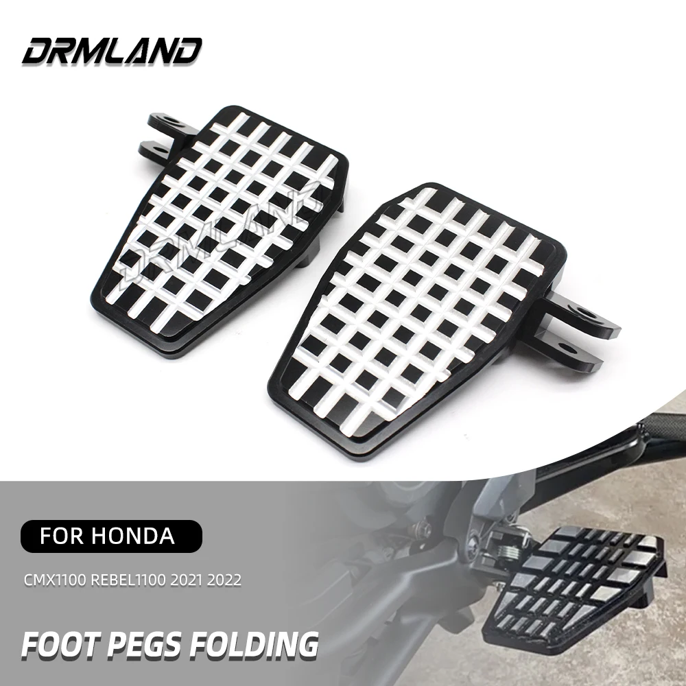 

For Honda CMX1100 REBEL1100 2021 2022 Motocycle Accessories Footrests Foot Reat Pegs Billet Wide Pedals Enlarge Footpegs Black