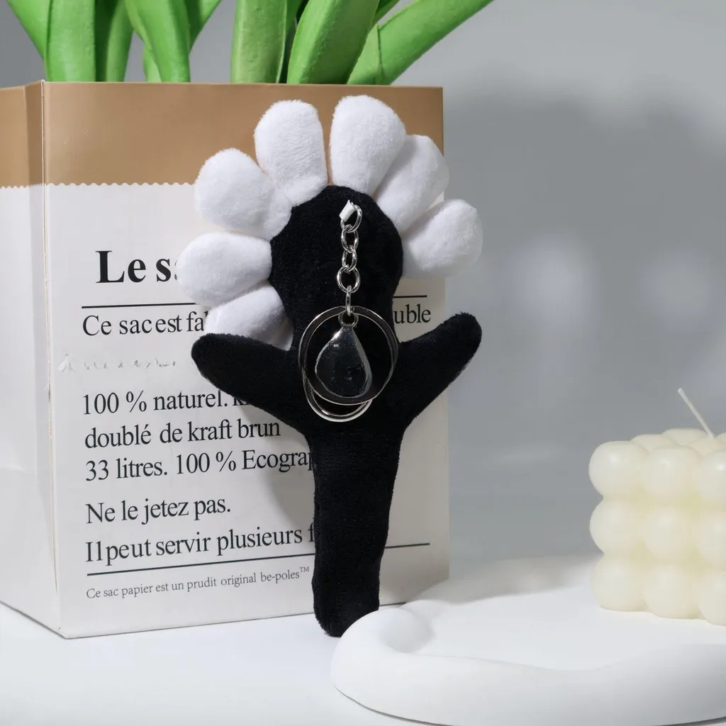 Portachiavi con lampada a margherita in peluche Kpop Idol G-DRAGON Portachiavi a forma di bastoncino luminoso