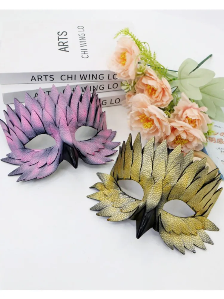 Masque pour les yeux Sexy plume bec d'eau bal de mascarade vénitien Halloween fête déguisement accessoires de déguisement dame masque facial