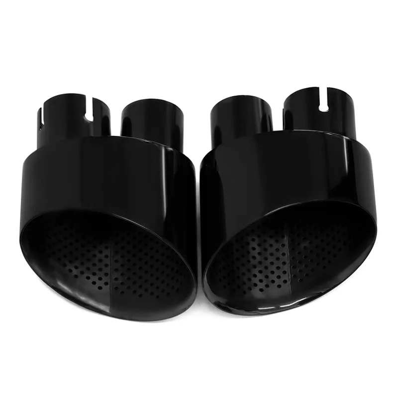 

Oval Universal Exhaust Tip For Audi S3 S4 S5 S6 Double Inner Exhaust System Stainless Steel Nozzle Welding Tailpipe
