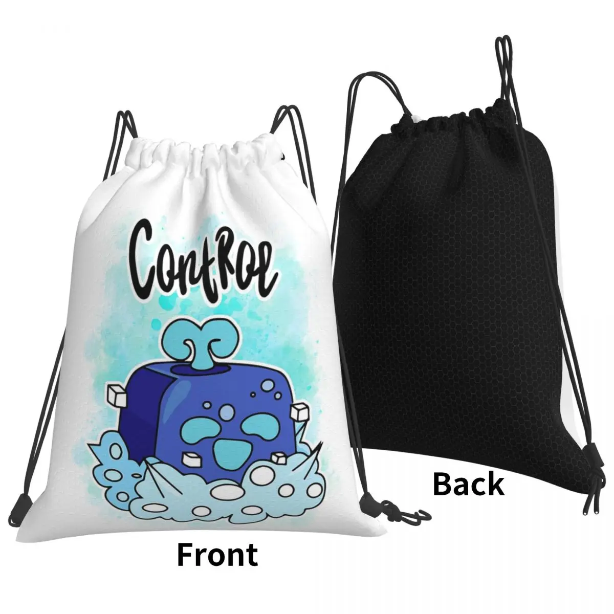 Control Blox Fruits Backpacks Multi-function Drawstring Bundle Pocket Sports Bag Book Bags for Travel School