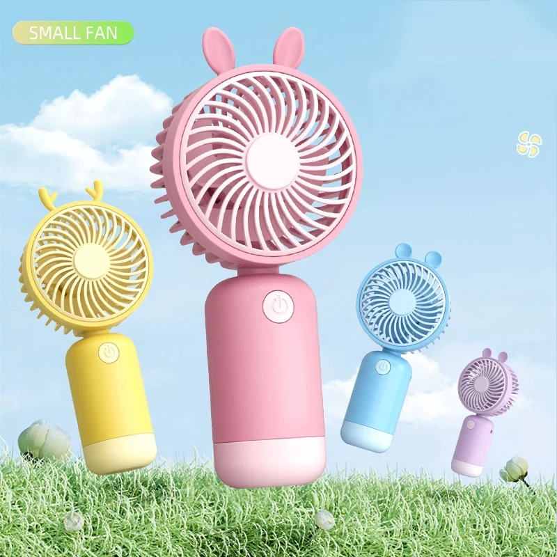 USB Mini Handheld Fan Portable Handheld Conditioner Rechargeable Mini Handy Pocket Size Small Air Cooler Low Noise Summer Travel