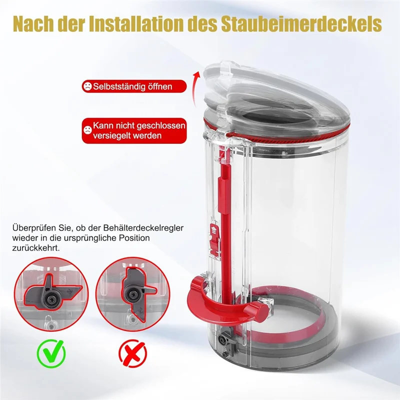 A01V-غطاء حاوية الغبار لدايسون V10 V11 V15 SV12 SV14 SV15 SV22 ملحقات المكنسة الكهربائية ، ملحقات استبدال الحاويات