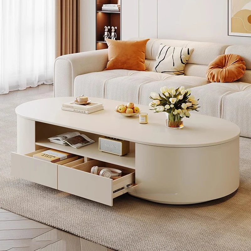 طاولة القهوة الفاخرة الديكور غرفة نوم غرفة المعيشة الحديثة تخزين مصمم المنظم طاولة جانبية تتحرك Meubles أثاث المنزل #1