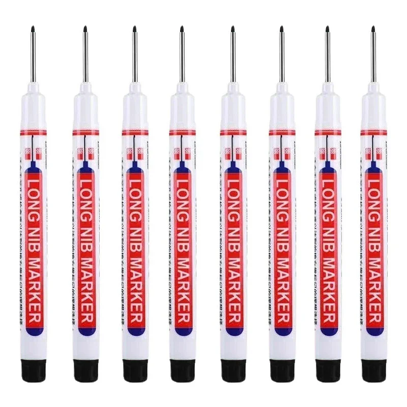 8 Teile/satz 20mm Tiefe Loch Lange Spitze Kopf Marker Für Metall Perforieren Stift Wasserdicht Bad Holzbearbeitung Dekoration Multi-zweck