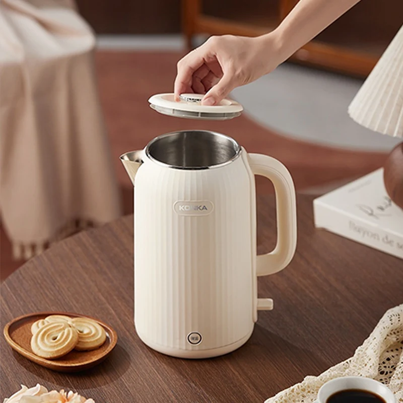 Neuer elektrischer Wasserkocher aus Edelstahl 304 mit großer Kapazität für den Heimgebrauch, automatischer Abschaltung und Isolierung