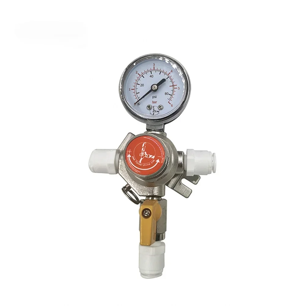 CO2 Pressure Gauge Bar Secondary Pressure Reducing Valve Secondary Gauge Draft Beer Machine Equipment Pressure Reducing Valve