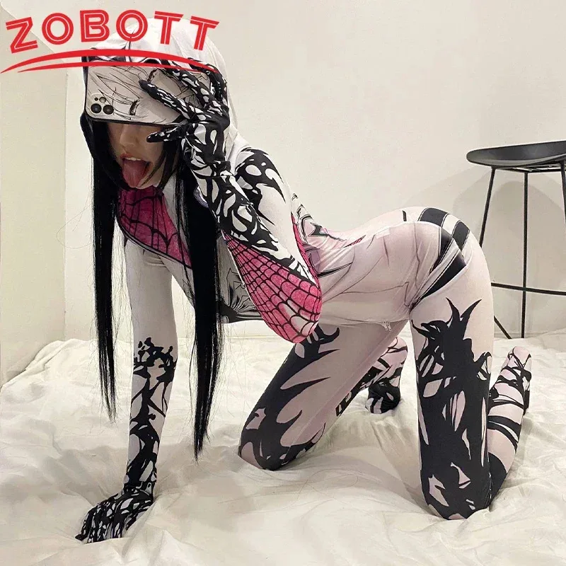 AA 2025 جديد مثير 2024 فينوم جوين ستايسي مان تأثيري Zentai ارتداءها بذلة هالوين زي للنساء فتاة ☆ ☆ ☆