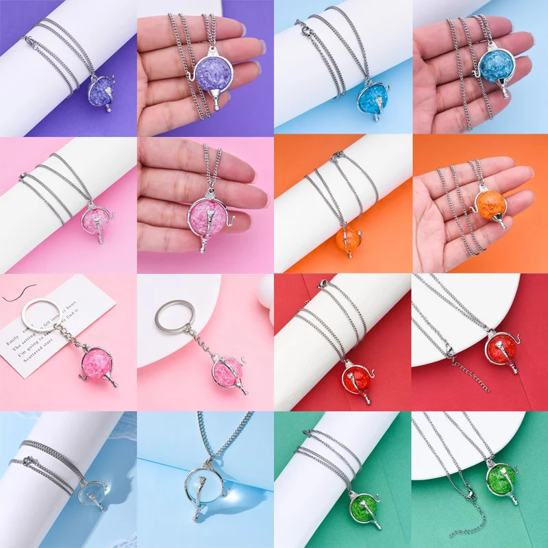 New Heart of Kandrakar Pendant Classic Blue Jewelry Anime W.i.t.c.h. Will Cosplay Necklace for Girl Woman Christmas Present
