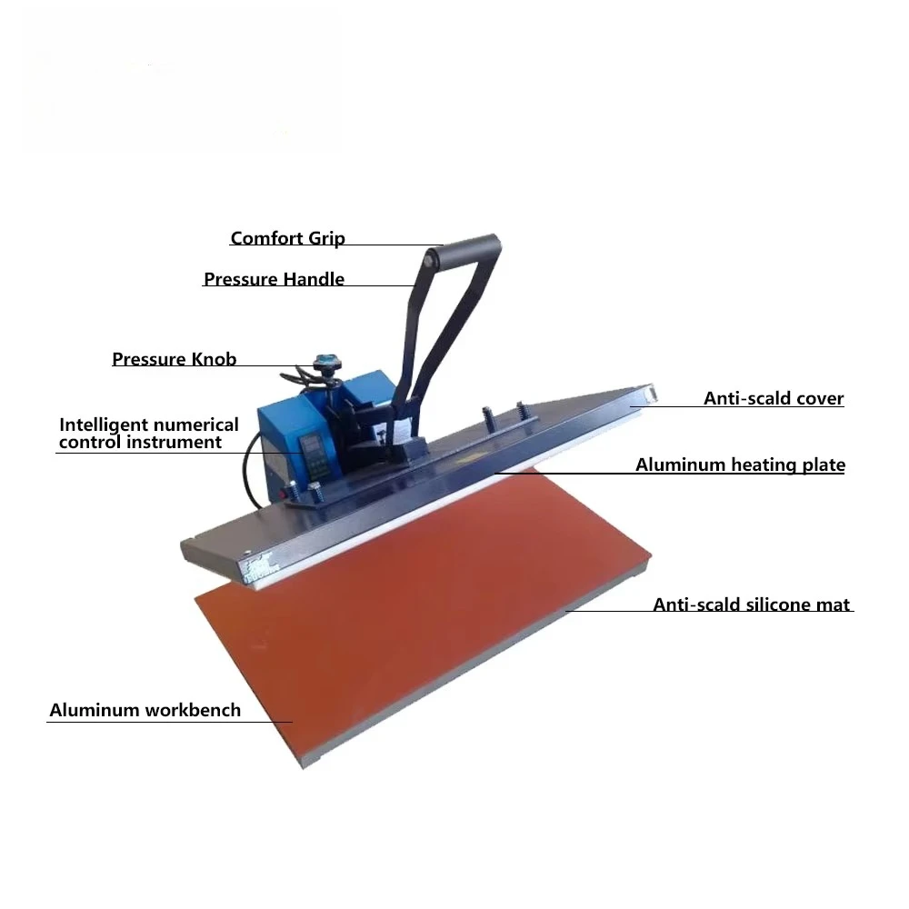 40*80cm Hot-selling Manual Flatbed Heat Press Machine for T-shirt Heat Transfer and Personalized Customization