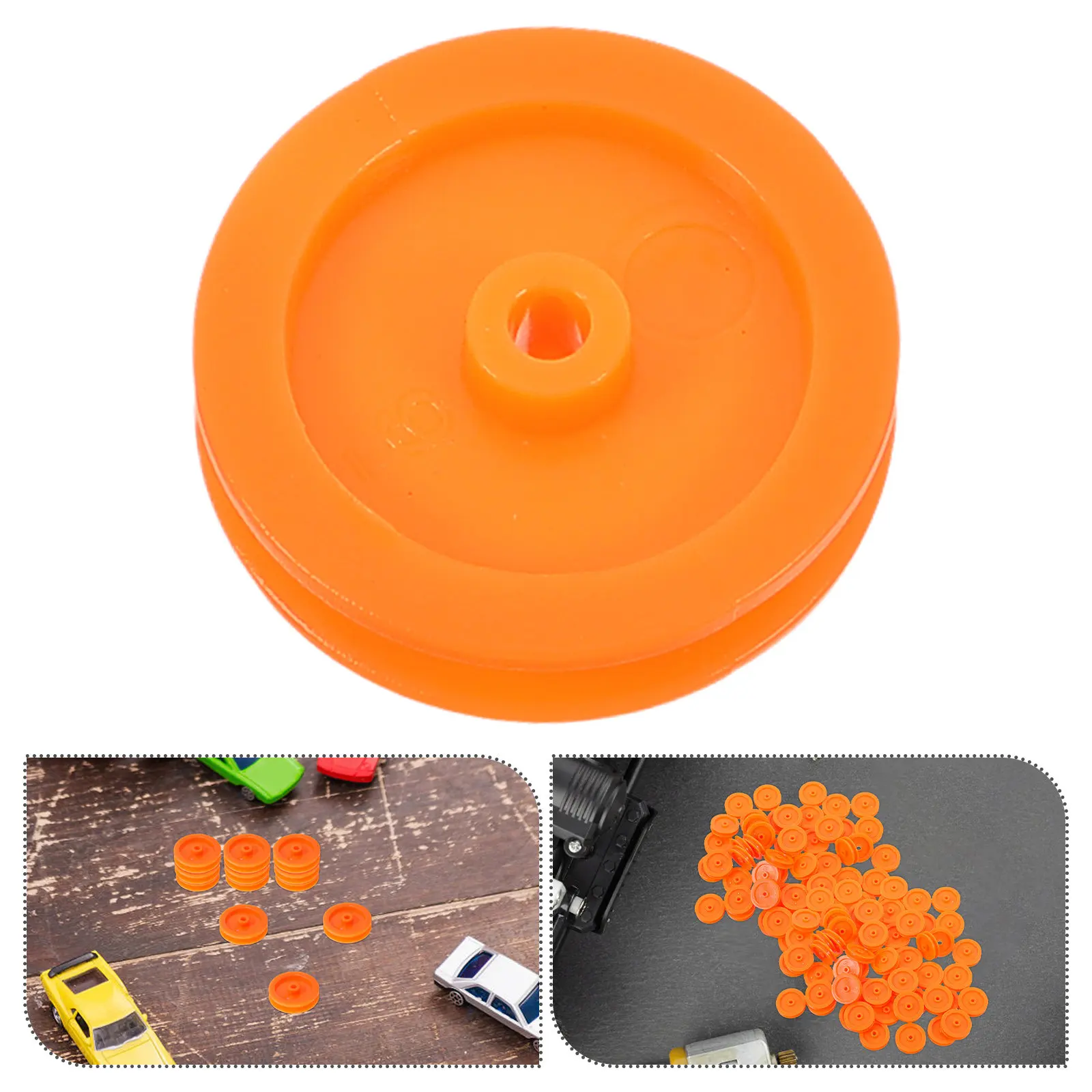 

100Pcs Plastic Belt Pulley Mini Gear Replacement Parts Multipurpose Compact DIY Craft Pulley Wheel for Rc Car Airplane Science
