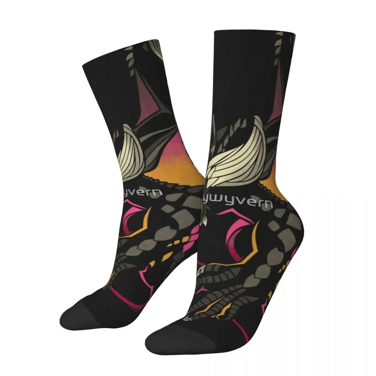 

Hip Hop Retro Nergigante Crazy Men's compression Socks Unisex Monster Hunter World Street Style Pattern Printed Funny Crew Sock