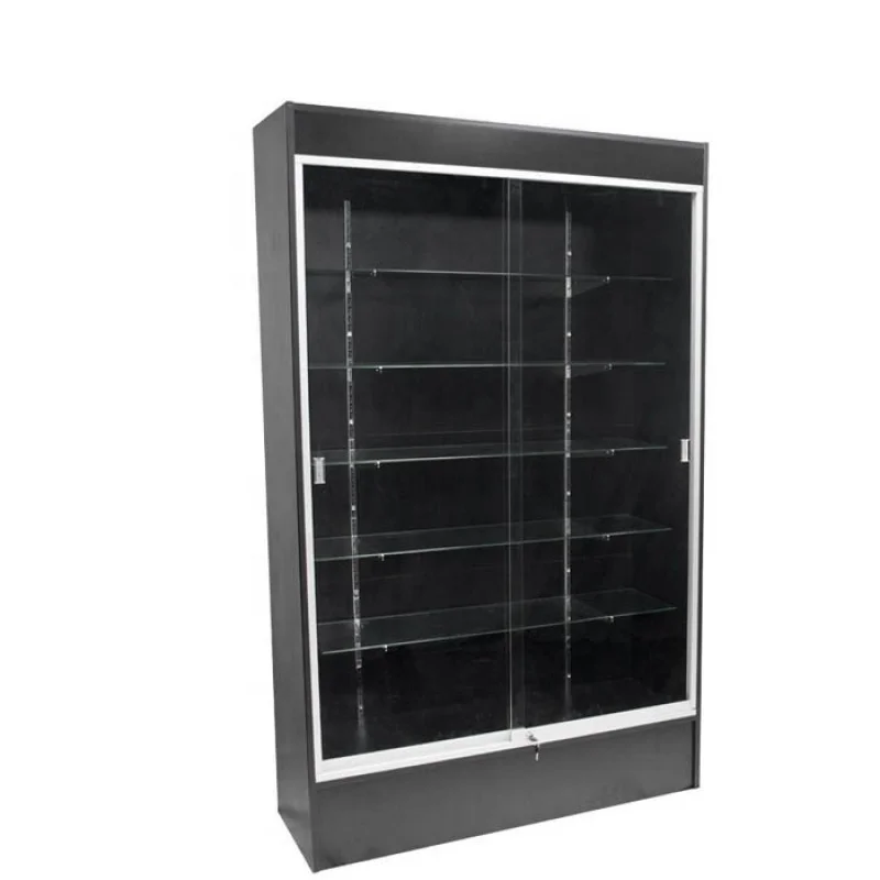 2025customized.48 inch Factory Made Wooden Wall Display Cabinet Wall Shelving Retail Shop Smoke Shop Showcase with Led