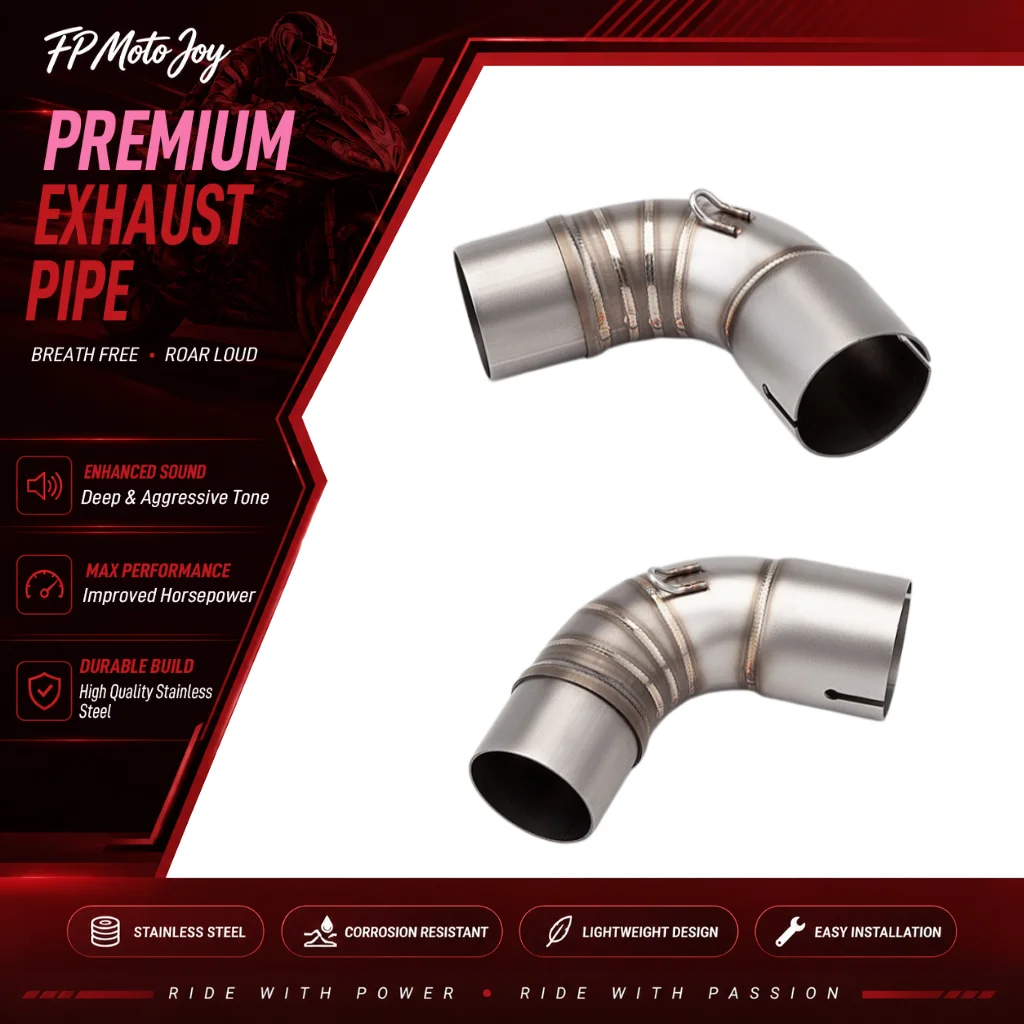 Motorcycle Exhaust Mid Link Pipe 51mm Connect Adapter Muffler Pipe Fit For Honda CB1000R 2009-2018