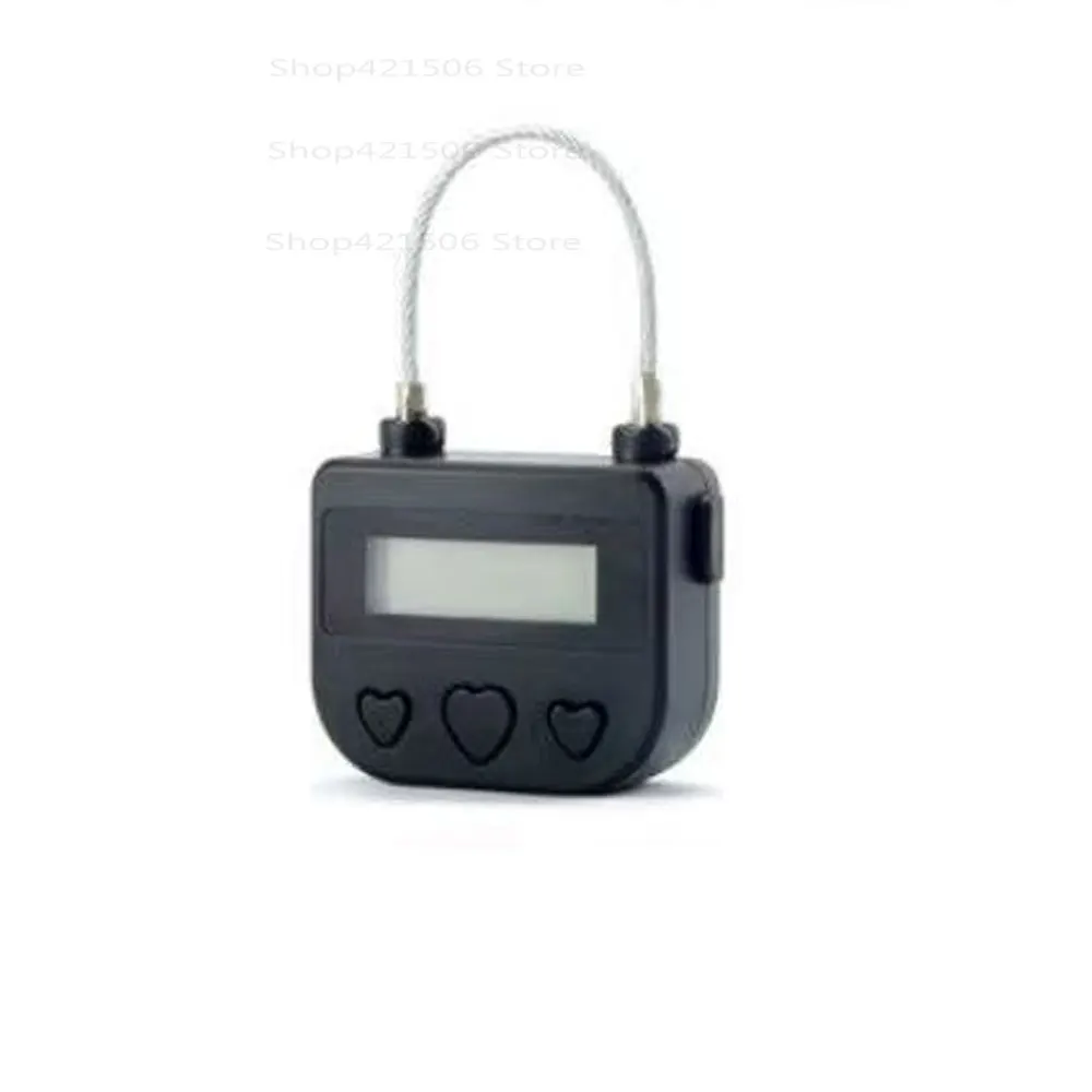 Timer Lock USB LCD Display Electronic Rechargeable Timer Multi-Function Padlock White