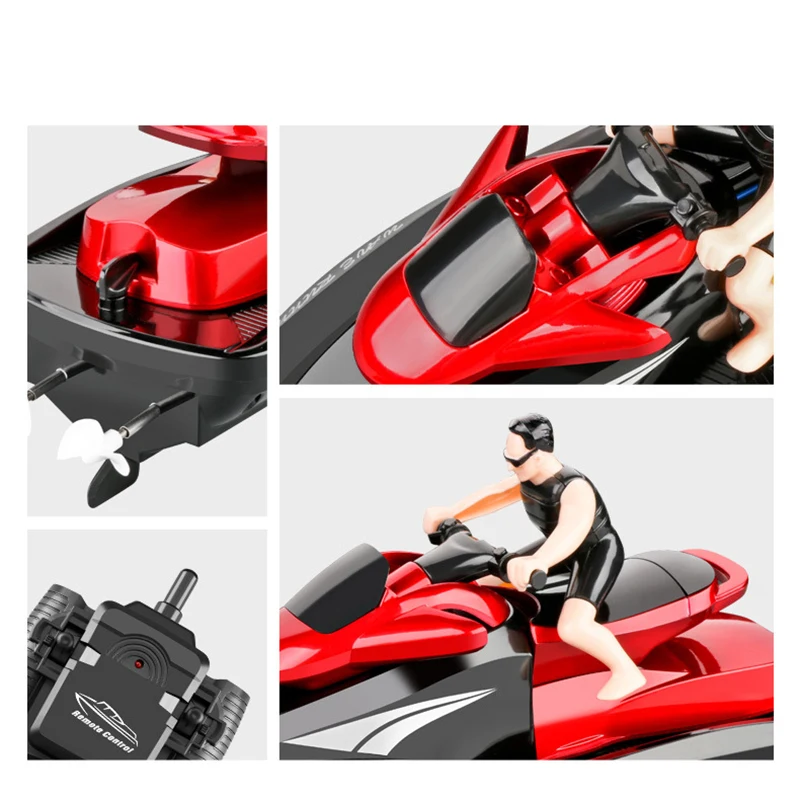 20 KM/H RC boat motorcycle speedboat 2.4G radio remote control high speed ship water game gift for children kids birthday