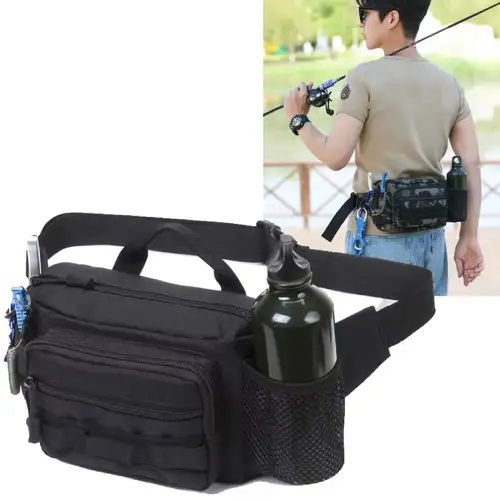 Bolsa de pecho de pesca táctica para hombre, bolsas de cintura Molle para caza deportiva, senderismo al aire libre, ciclismo, escalada, bolsa de almacenamiento de señuelos, riñonera