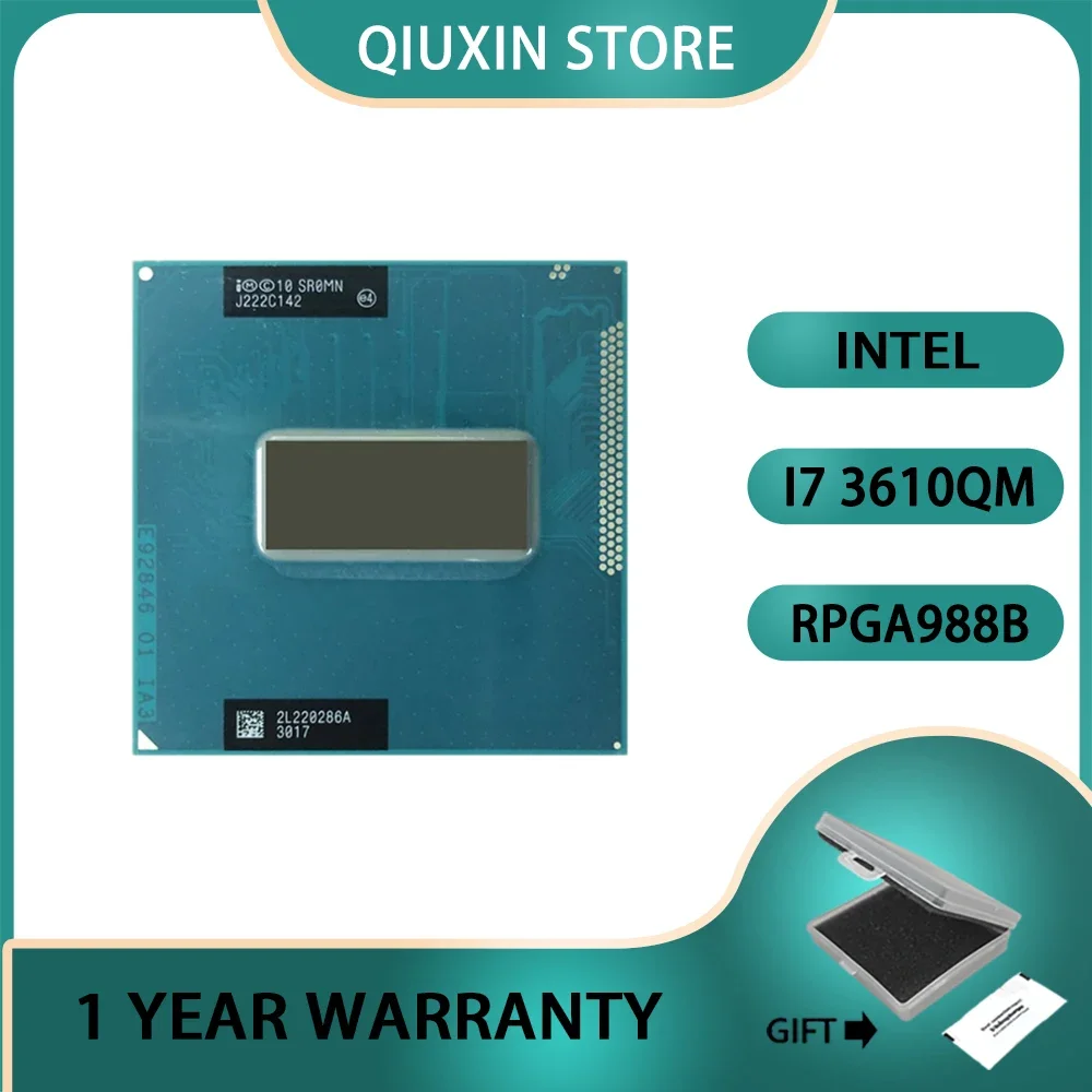 

Intel Core i7-3610QM i7 3610QM SR0MN GHz Quad-Core Eight-Thread / rPGA988B CPU Processor 6M 45W Socket G2 2.3