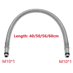 40/50/56cm M10*1 Stainless Steel Braided Hose Water Faucet Hose Water Inlet Hose Faucet Replacement Hose Kitchen Cold Water Hose
