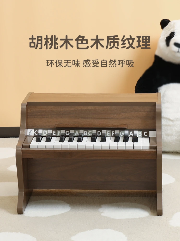 Children's Piano Wooden Boys and Girls Baby Playable Mechanical Music Toy One Year Gift