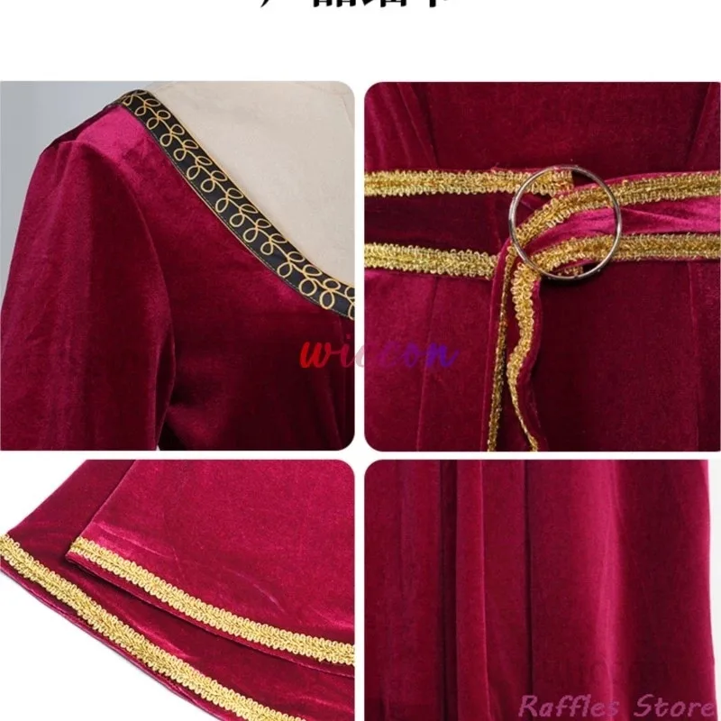 Disfraz de Gothel, vestido rojo de Anime, mono para madre, cinturón para mujer adulta, conjunto completo de trajes, traje de fiesta de Carnaval y Halloween