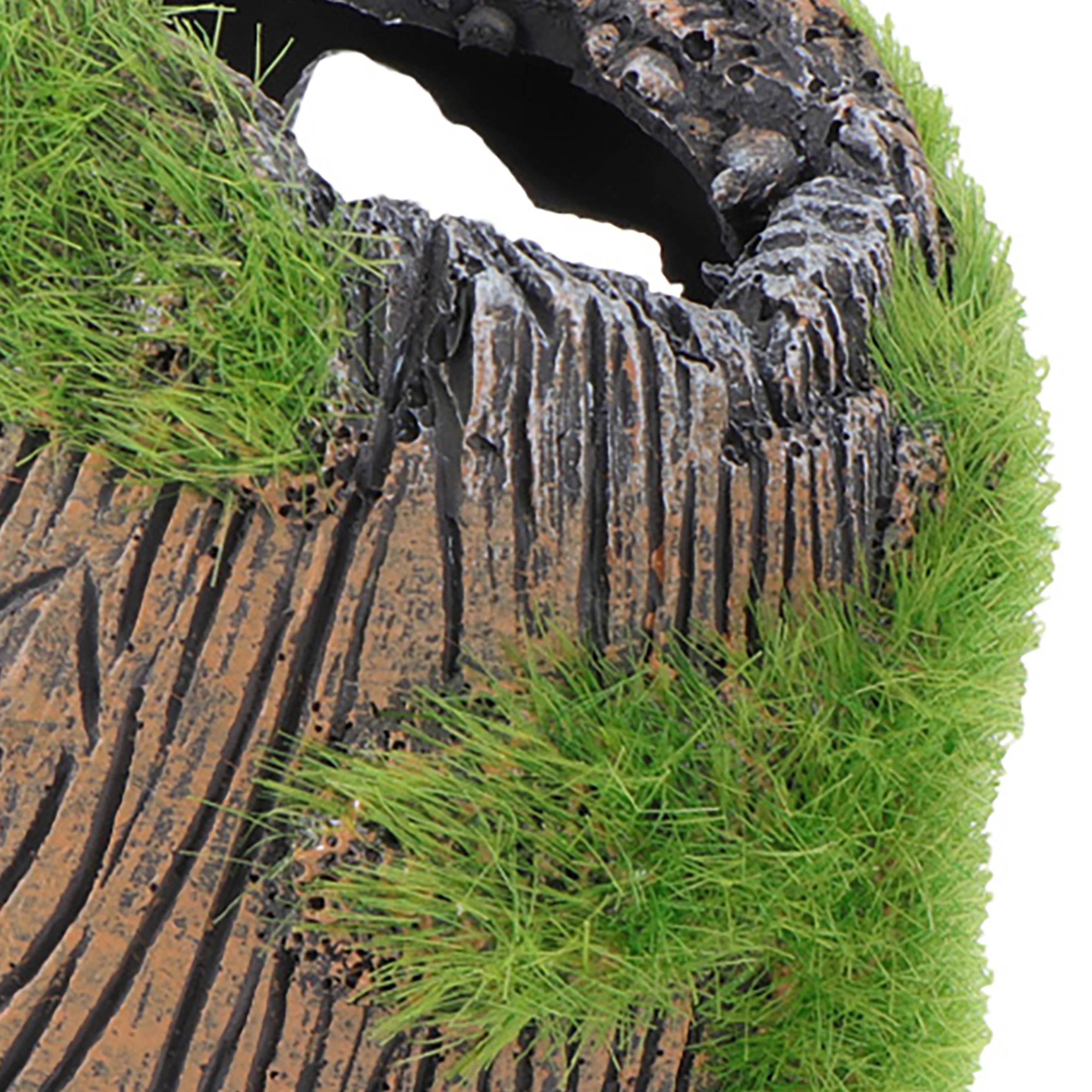 

Resin Hollow Barrel Fish Tank Decor Aquarium Decoration L scape nament Faux Rock Hiding Cave for Fish Easy Clean Durability