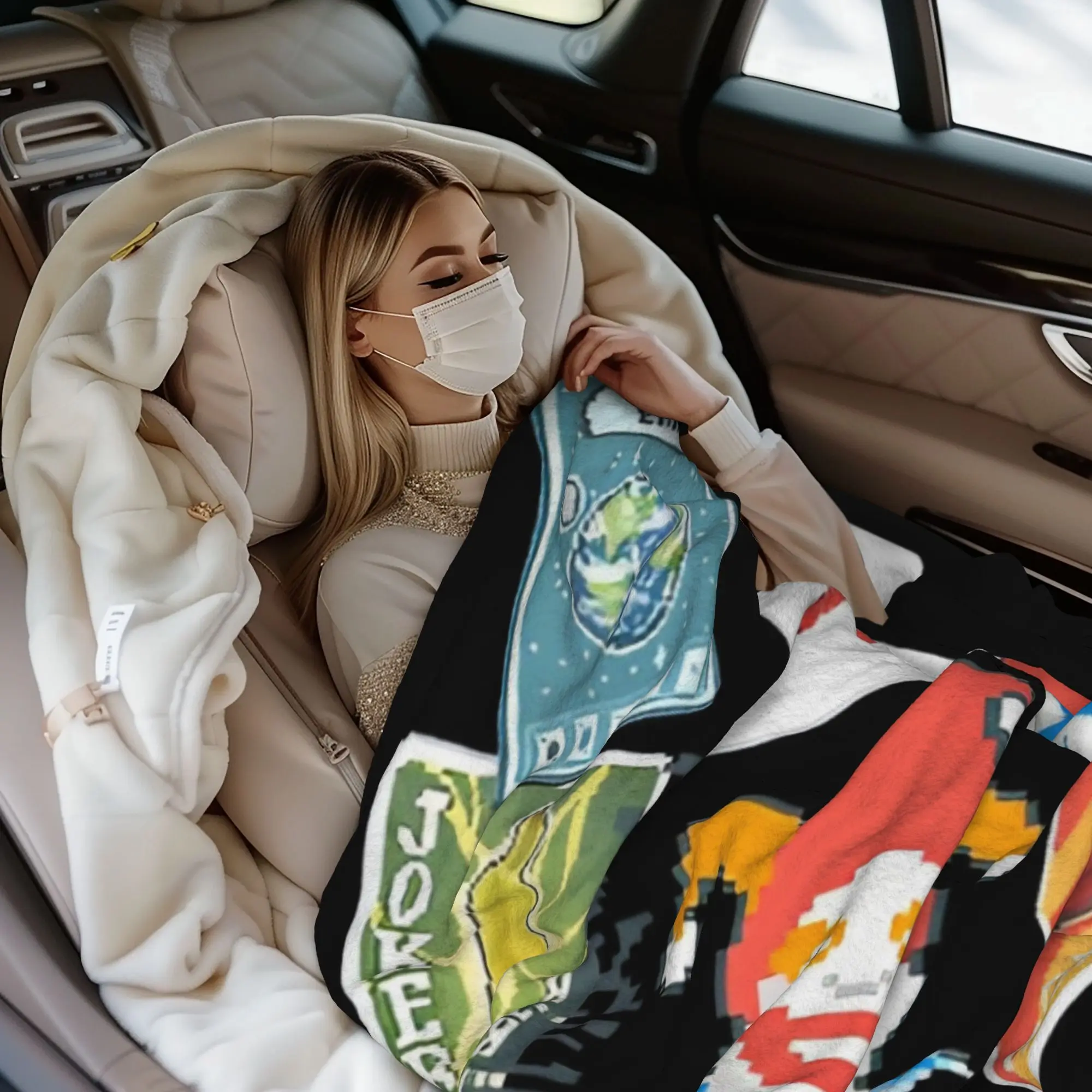 Balatro Game Card Joker Addicted Blankets Flannel Print Clown Portable Lightweight Throw Blanket for Travel