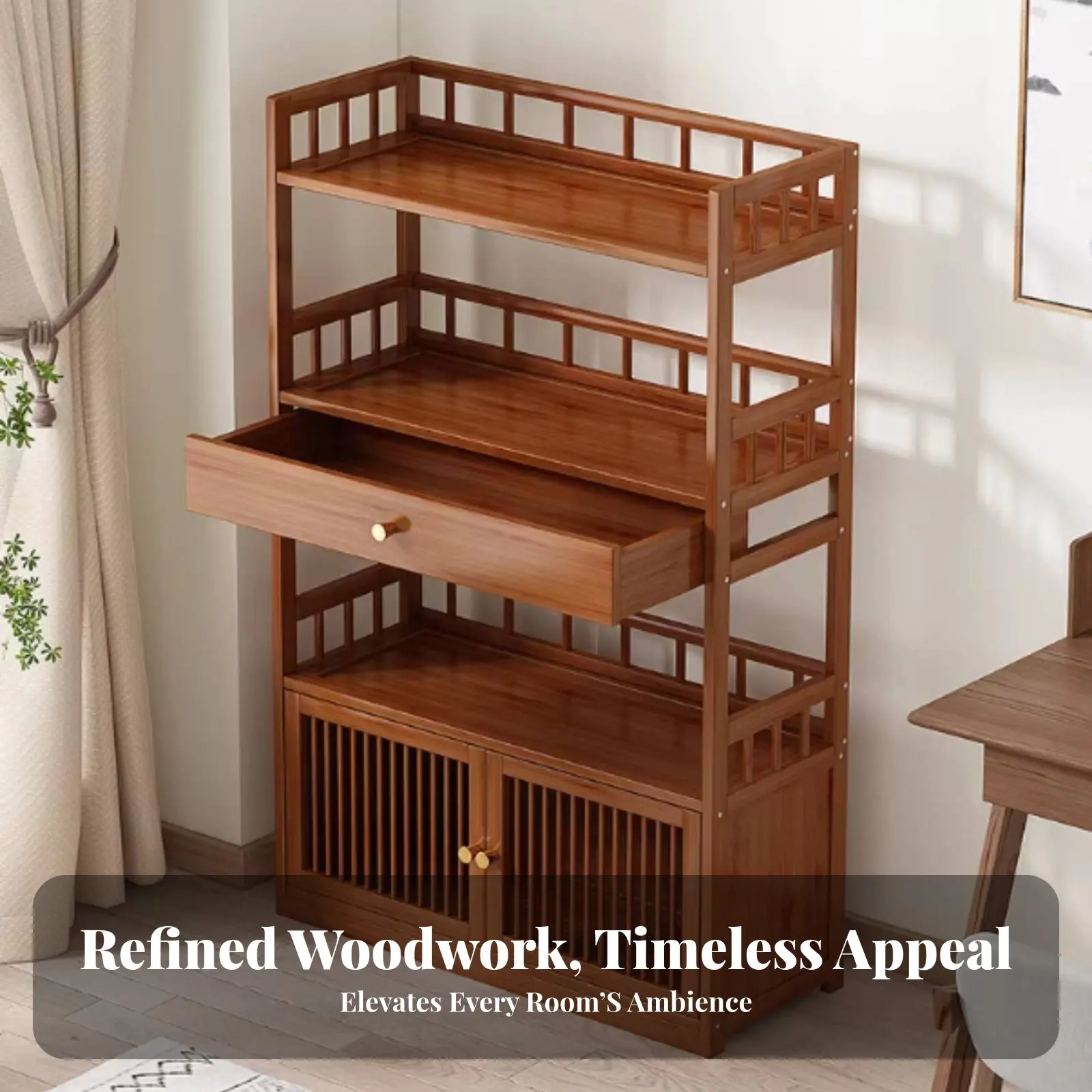 

Geometric Shelving unit Multi-Tier Design shelving unit Freestanding Multifunctional for Renters, Students, Bedroom