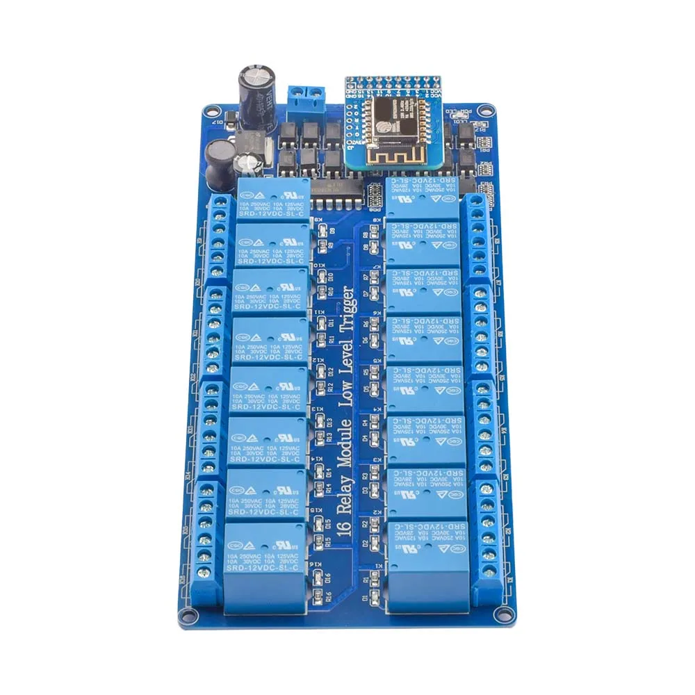 DC5V 12V 16 Channel Wifi Relay Module Onboard ESP8266 WIFI Module Microcontrollers Interface Power Relay For Arduino