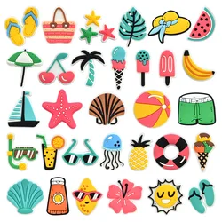 1Pcs Shoes Charms for Crocs  Accessories Beach Sea Decoration Jeans Women Clogs Buckle Kids Favors Men Badges Boy Girl Gift