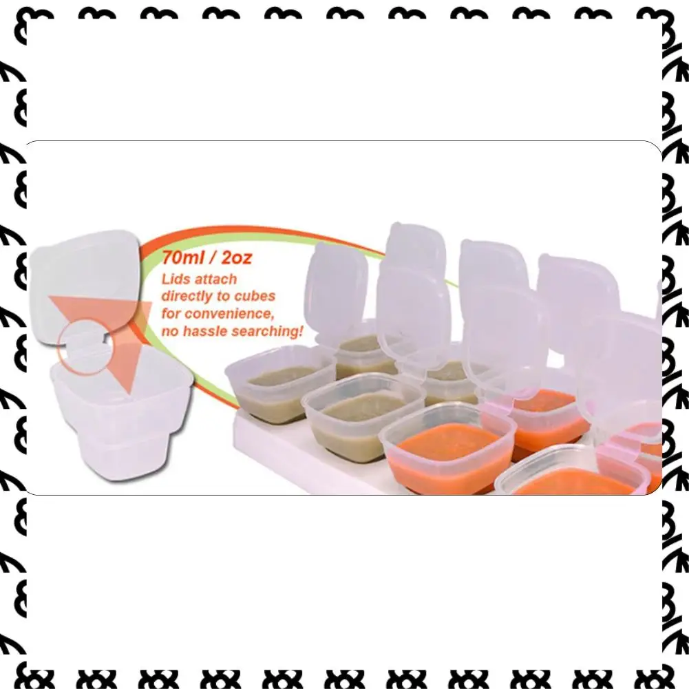 A07I Baby Food Jars,Baby Food Storage, Baby Food Containers, Sprout Cups Reusable Stackable Storage Cups With Tray (9 PCS)