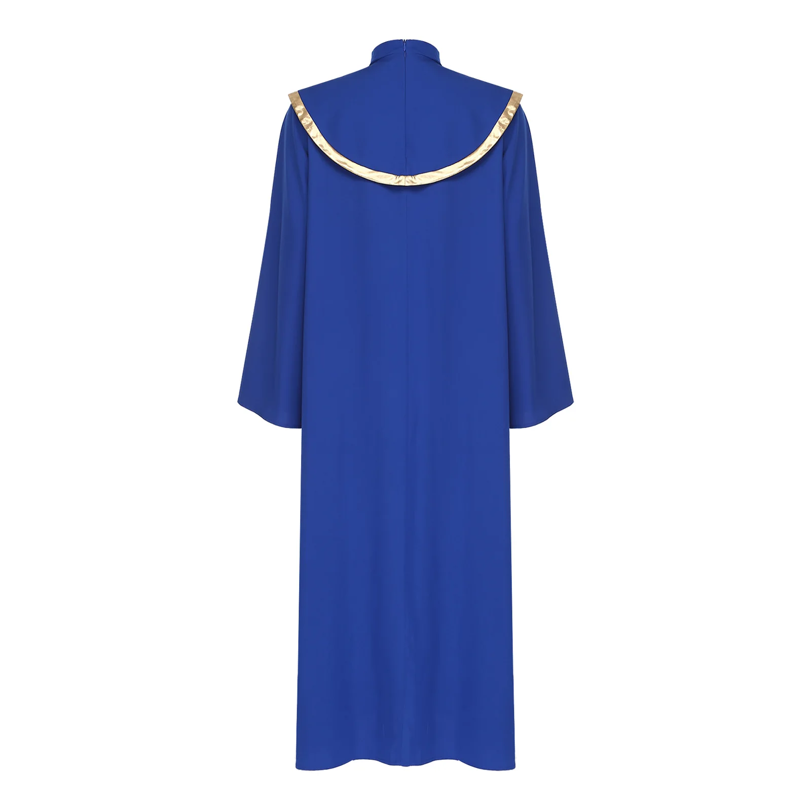 Women Men Church Choir Pastor Robe Cassock Halloween Party Priest Cosplay Costume Flare Sleeve Liturgical Worship Gown Vestments