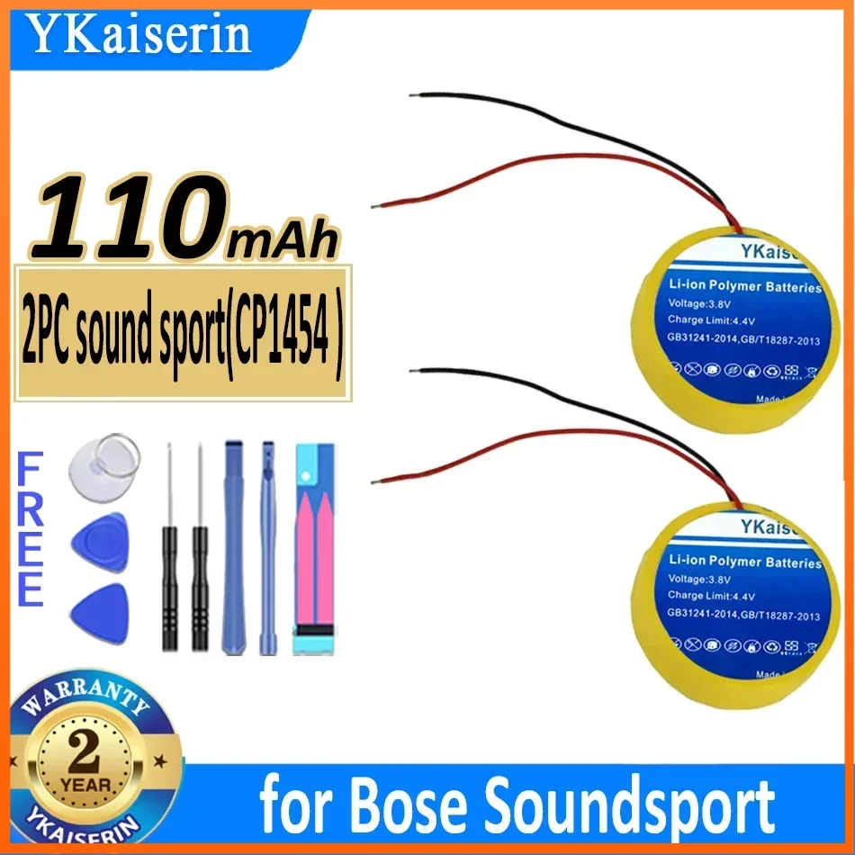 YKaiserin 110mAh CP1454 Replacement Battery for Bose Sound Sport Wireless Bluetooth Headset Batteries Warranty  Free Tool