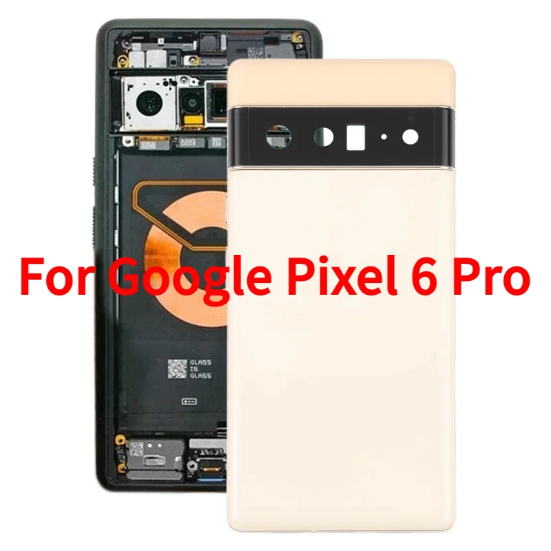 For Google Pixel 6 Pro Battery Back Cover with Middle Frame