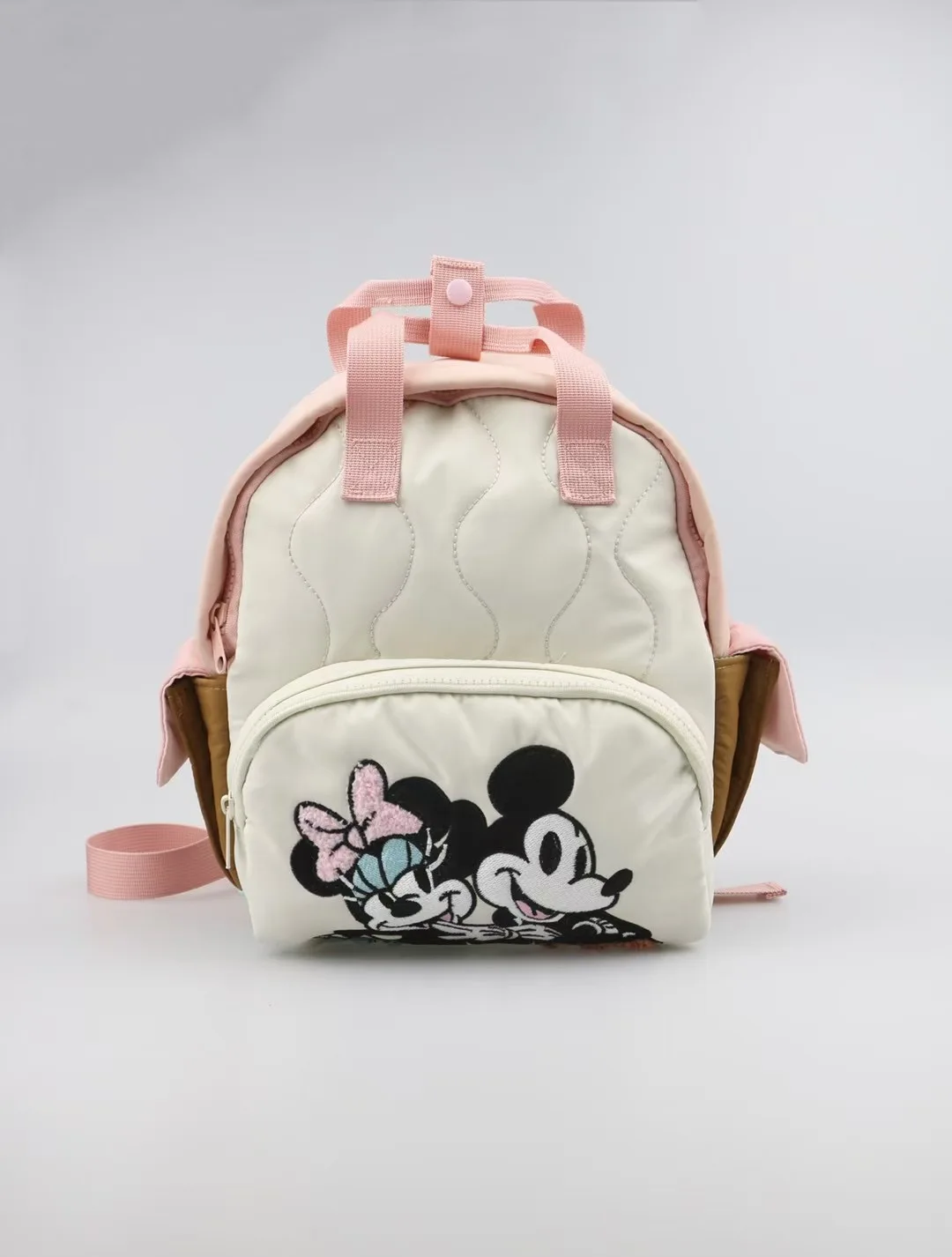 Disney Cute Mickey and Minnie Children's Backpack Girls Cartoon Print Large Capacity Book Storage Kindergarten Baby School Bag