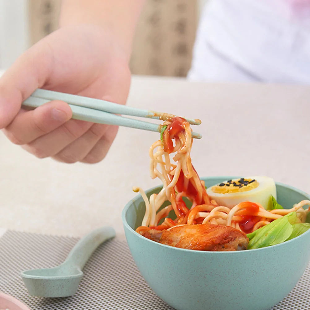 

4Pcs Wheat Straw Bowls Cereal Dinnerware Microwave Safe Reusable Non Toxic Kids Adult Rice Container Stackable